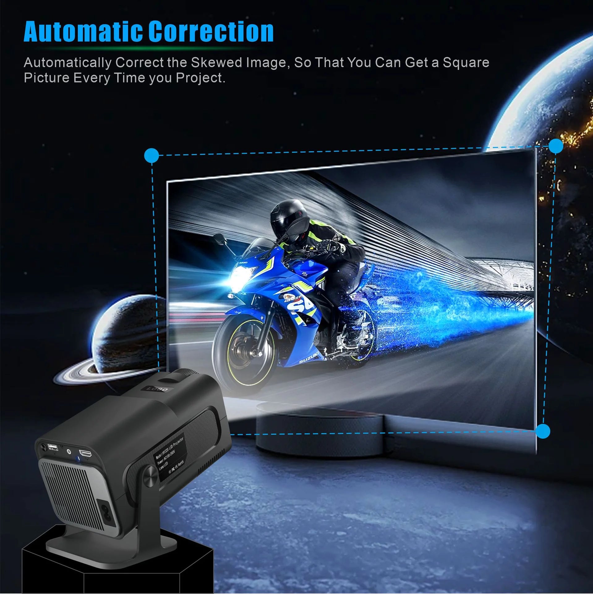 PortableSmart HD Projector HY320