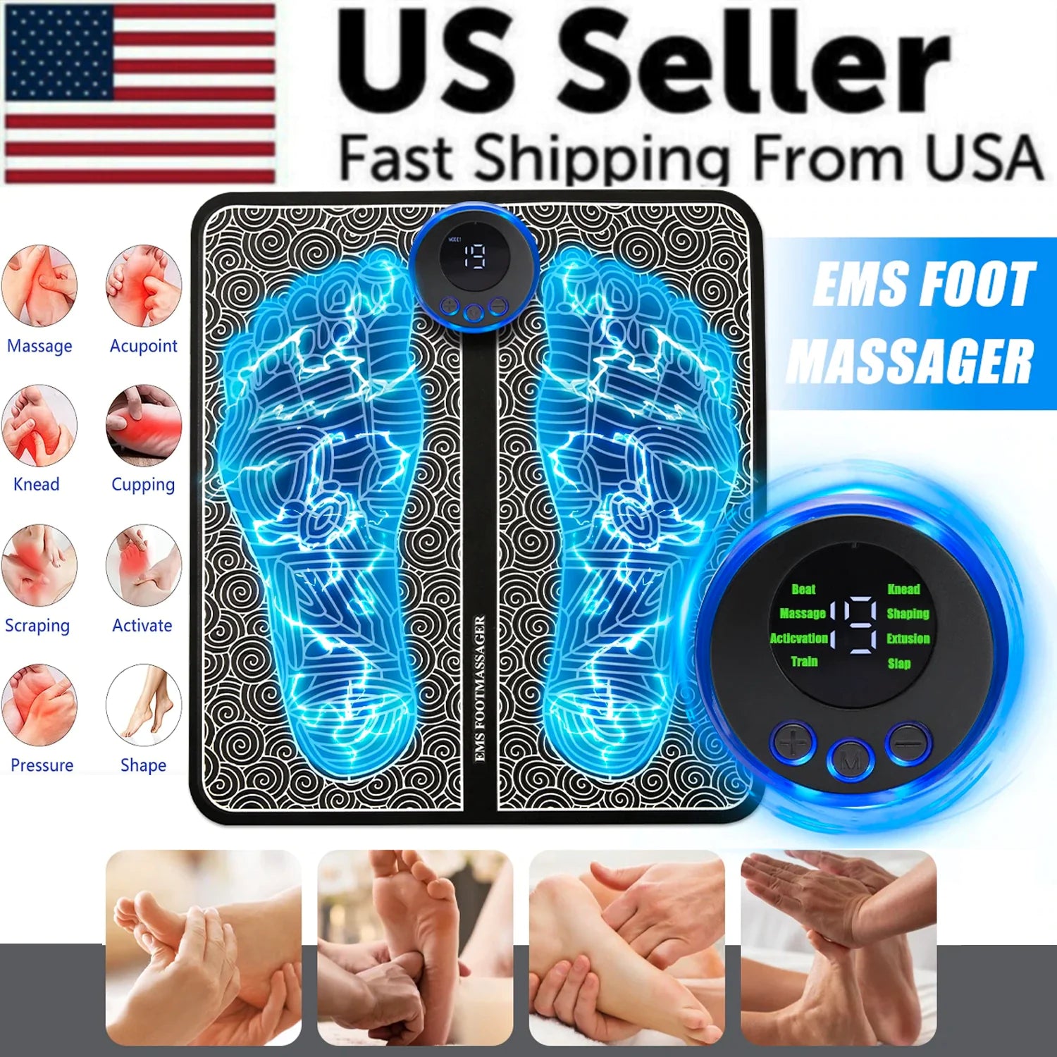 EMS Leg & Foot Pain Relief Massager