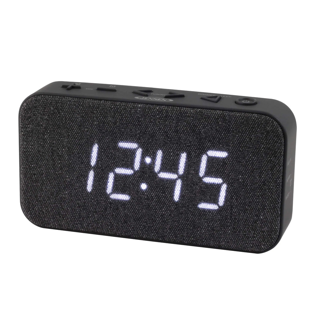 Jensen JCR-229 FM Digital Dual Alarm Clock RadioGray