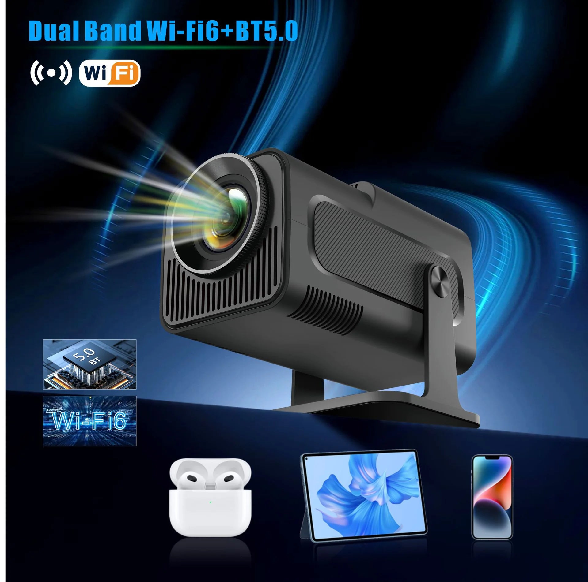 PortableSmart HD Projector HY320