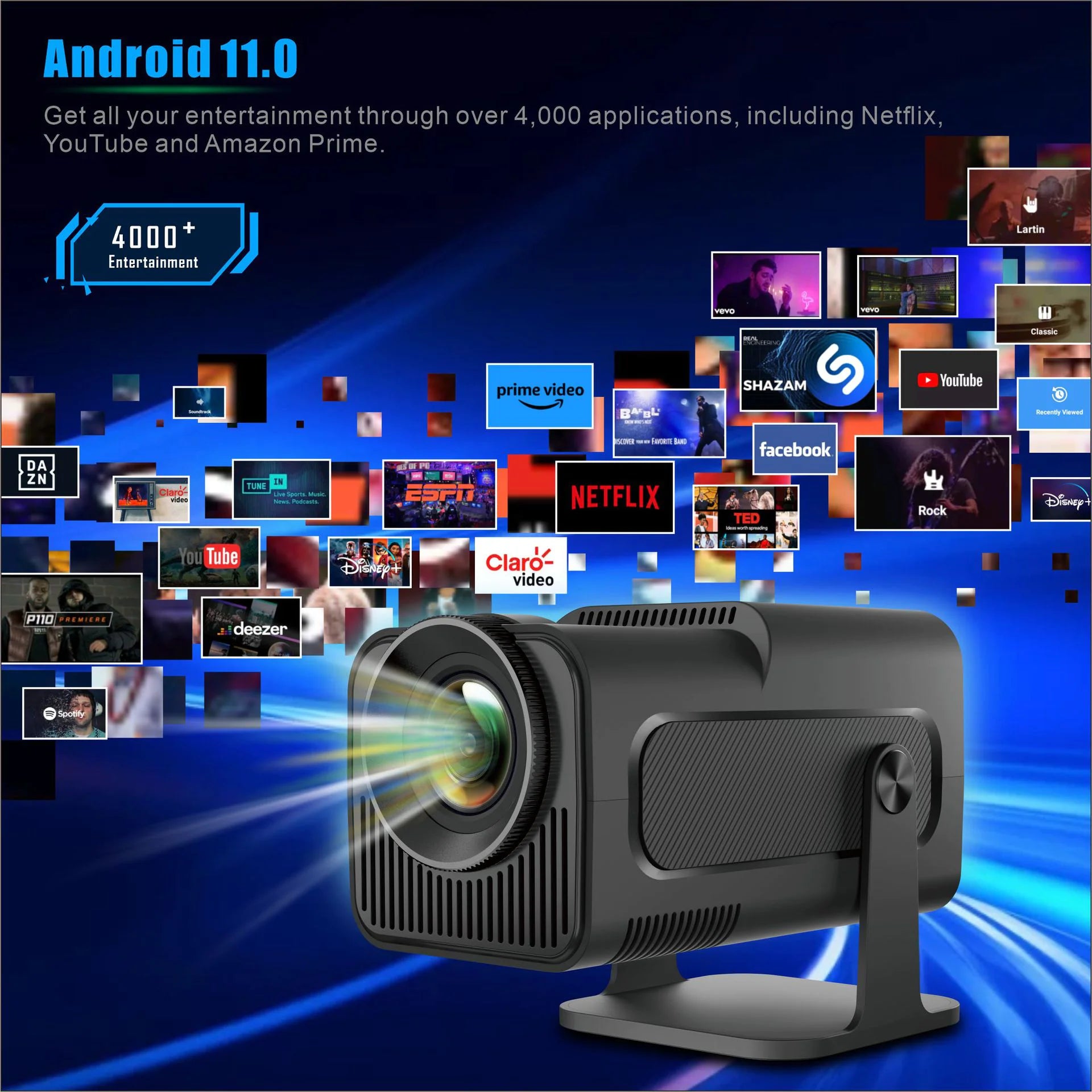 PortableSmart HD Projector HY320