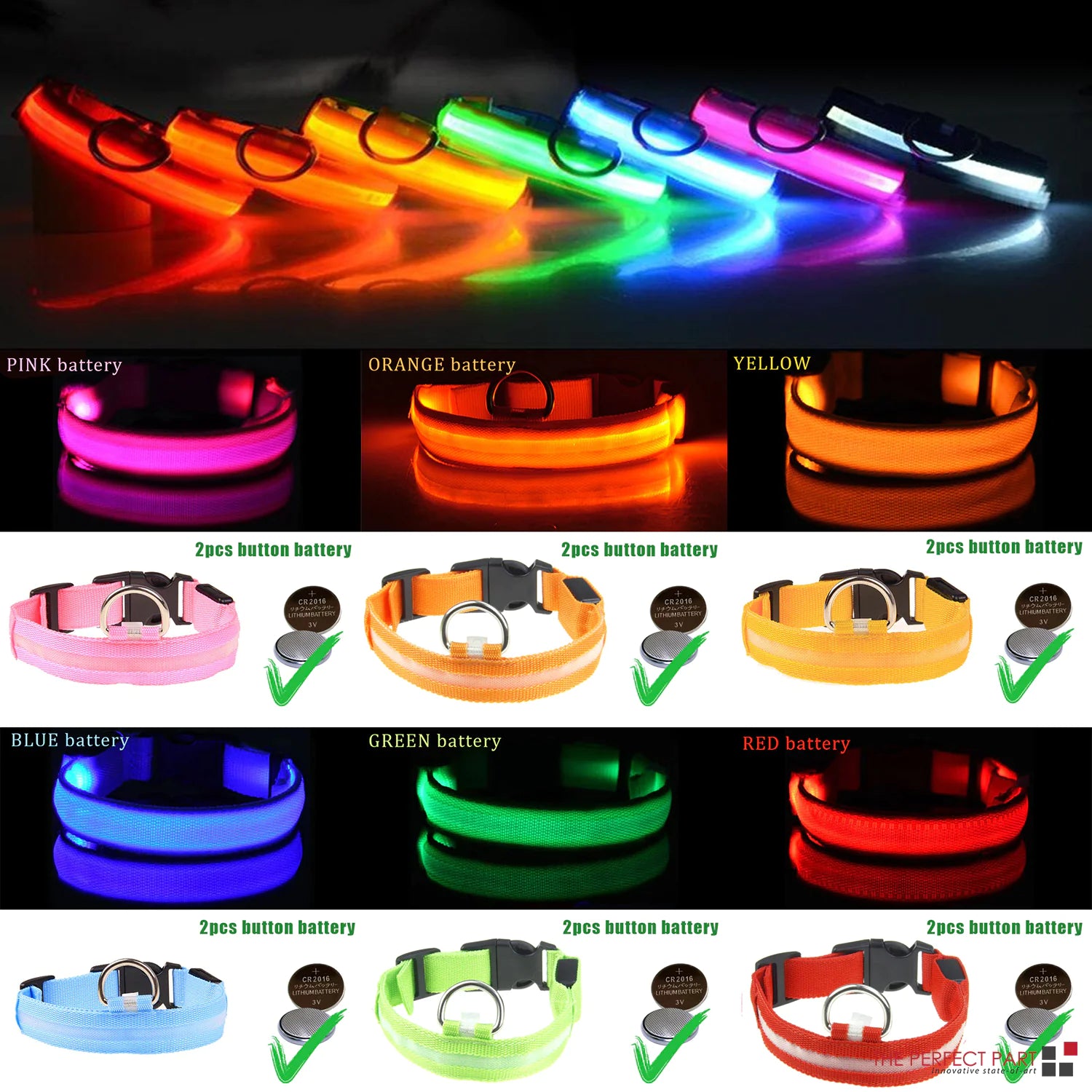Glowing Safety LED Dog Collar