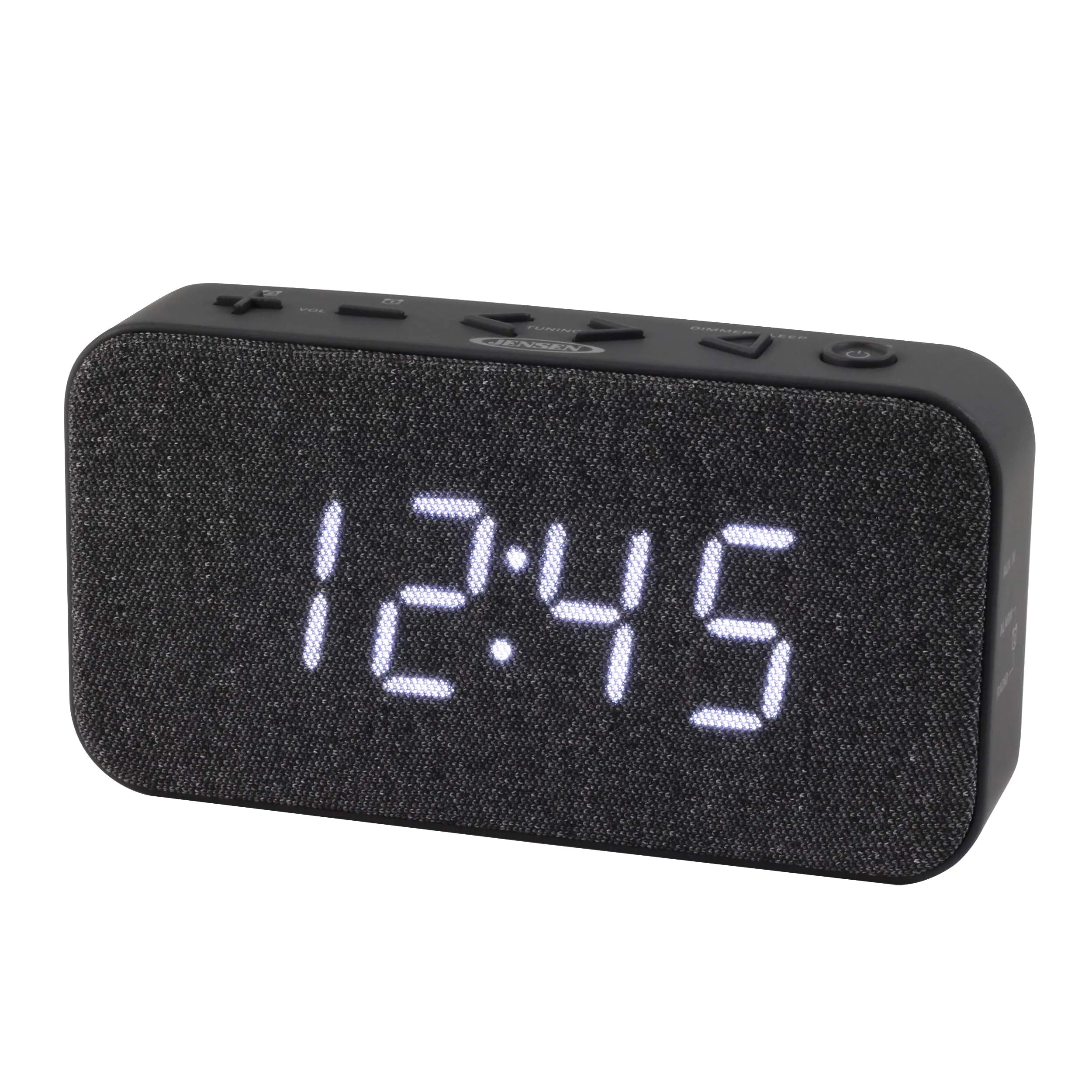 Jensen JCR-229 FM Digital Dual Alarm Clock RadioGray