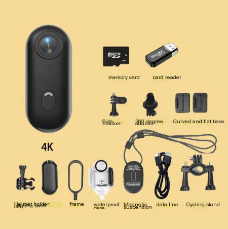 Mini Thumb Sports Camera with Magnetic Clip (One Piece)
